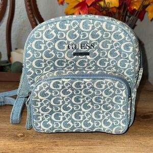 G by Guess Blue Denim Backpack